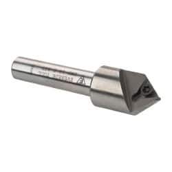 Everede Tool - 82° Included Angle, 0.583" Max Cut Diam, 5/8" Body Diam, 3/8" Shank Diam, 2-1/2" OAL, Indexable Countersink - 1 Triangle Insert, TPGH 215 Insert Style, Series IND - All Tool & Supply