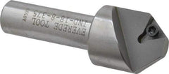 Everede Tool - 82° Included Angle, 0.833" Max Cut Diam, 7/8" Body Diam, 1/2" Shank Diam, 2-1/2" OAL, Indexable Countersink - 1 Triangle Insert, TPGH 215 Insert Style, Series IND - All Tool & Supply