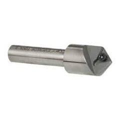 Everede Tool - 90° Included Angle, 0.621" Max Cut Diam, 5/8" Body Diam, 3/8" Shank Diam, 2-1/2" OAL, Indexable Countersink - 1 Triangle Insert, TPGH 215 Insert Style, Series IND - All Tool & Supply