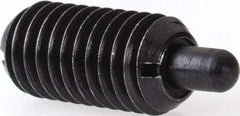 Gibraltar - M8 x 1.25, 16mm Thread Length, 5mm Plunger Projection, Steel Threaded Spring Plunger - 3.43mm Max Plunger Diam, 0.23 Kg Init End Force, 2.04 Kg Final End Force - All Tool & Supply