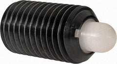 Gibraltar - M16 x 2.0, 28.5mm Thread Length, 8mm Plunger Projection, Steel Threaded Spring Plunger - 7.87mm Max Plunger Diam, 1.59 Kg Init End Force, 11.79 Kg Final End Force - All Tool & Supply