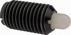 Gibraltar - M16 x 2.0, 28.5mm Thread Length, 8mm Plunger Projection, Steel Threaded Spring Plunger - 7.87mm Max Plunger Diam, 0.91 Kg Init End Force, 4.76 Kg Final End Force - All Tool & Supply