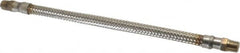 Made in USA - 12" OAL, 1/4" ID, 2,030 Max psi, Flexible Metal Hose Assembly - All Tool & Supply