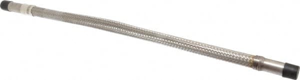 Made in USA - 24" OAL, 1/2" ID, 1,160 Max psi, Flexible Metal Hose Assembly - All Tool & Supply