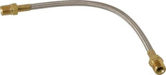 Made in USA - 12" OAL, 1/4" ID, 3,000 Max psi, Flexible Metal Hose Assembly - All Tool & Supply