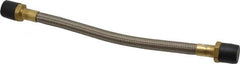 Made in USA - 12" OAL, 1/2" ID, 1,500 Max psi, Flexible Metal Hose Assembly - All Tool & Supply