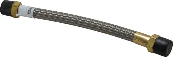 Made in USA - 12" OAL, 5/8" ID, 1,200 Max psi, Flexible Metal Hose Assembly - All Tool & Supply