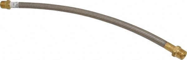 Made in USA - 24" OAL, 5/8" ID, 1,200 Max psi, Flexible Metal Hose Assembly - All Tool & Supply