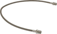 Made in USA - 24" OAL, 1/4" ID, 3,000 Max psi, Flexible Metal Hose Assembly - All Tool & Supply