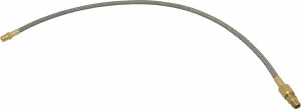 Made in USA - 24" OAL, 3/16" ID, 3,000 Max psi, Flexible Metal Hose Assembly - All Tool & Supply