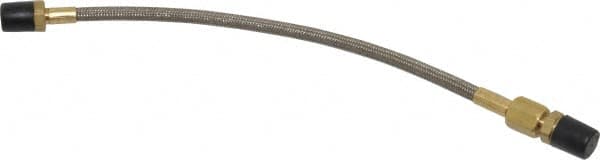 Made in USA - 12" OAL, 1/4" ID, 3,000 Max psi, Flexible Metal Hose Assembly - All Tool & Supply