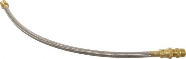 Made in USA - 24" OAL, 1/2" ID, 1,500 Max psi, Flexible Metal Hose Assembly - All Tool & Supply