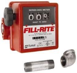 Tuthill - 3/4" NPT Port Fuel Flowmeter - 50 Max psi, 5 to 20 GPM, Aluminum - All Tool & Supply