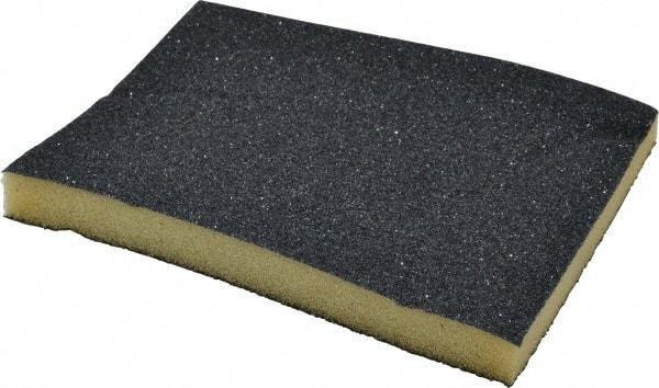 Norton - 3-3/4" Wide x 4-3/4" Long, Fine Grade Sanding Sponge - 100 Grit, 1/2" Thick, Doublesided - All Tool & Supply