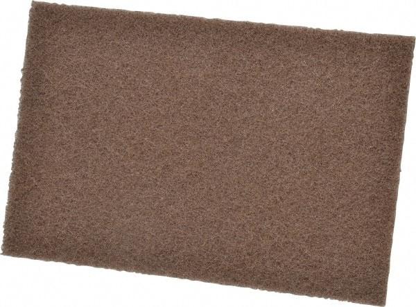 3M - Medium Grade, Aluminum Oxide Hand Pad - Tan, 6" Wide x 9" Long, Nonwoven - All Tool & Supply