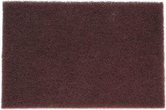 3M - Very Fine Grade, Aluminum Oxide Hand Pad - Maroon, 6" Wide x 9" Long, Nonwoven - All Tool & Supply