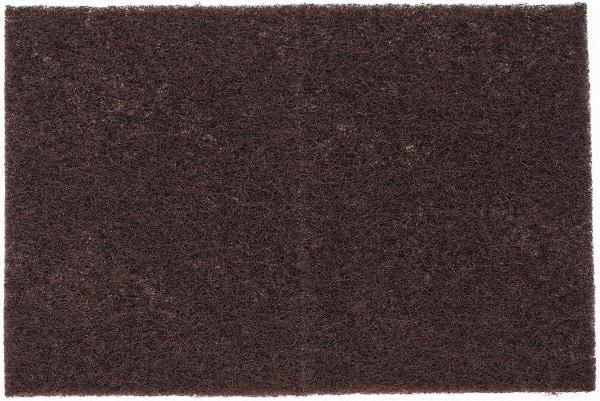 3M - Very Fine Grade, Aluminum Oxide Hand Pad - Maroon, 6" Wide x 9" Long, Nonwoven - All Tool & Supply