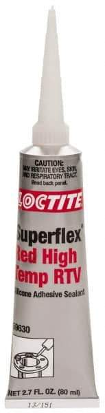 Loctite - 80 mL Tube Red RTV Silicone Joint Sealant - 30 min Tack Free Dry Time, 24 hr Full Cure Time, Series 135 - All Tool & Supply