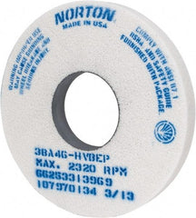 Norton - 14" Diam x 5" Hole x 1-1/2" Thick, H Hardness, 46 Grit Surface Grinding Wheel - Aluminum Oxide, Type 1, Coarse Grade, 2,320 Max RPM, Vitrified Bond, No Recess - All Tool & Supply