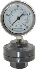 Plast-O-Matic - 200 Max psi, 2 Inch Dial Diameter, PVC Pressure Gauge Guard and Isolator - 3% Accuracy - All Tool & Supply