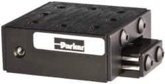 Parker - 25 Lb. Capacity, 6-32 Mount Hole, 1" Travel, Ball Bearing Slide Table - Single Axis, 8 Mounting Holes, 1-3/4" Long x 1-3/4" Wide x 3/4" High - All Tool & Supply