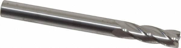 SGS - 1/4", 4 Flute, Single End, Solid Carbide, 0.015" Corner Radius End Mill - 2-1/2" OAL, 30° Helix, Right Hand Flute, 3/4" LOC, Right Hand Cut - All Tool & Supply