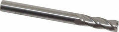 SGS - 1/4", 4 Flute, Single End, Solid Carbide, 0.015" Corner Radius End Mill - 2-1/2" OAL, 30° Helix, Right Hand Flute, 3/4" LOC, Right Hand Cut - All Tool & Supply