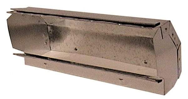 Made in USA - 2-1/4" ID Galvanized Duct Shortway 90° Stack El - 10" Long, Standard Gage, 20 Piece - All Tool & Supply