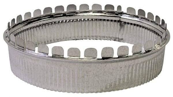 Made in USA - 7" ID Galvanized Duct Round Starting Collar - Standard Gage, 50 Piece - All Tool & Supply