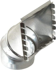 Made in USA - 6" ID Galvanized Duct Square Takeoff - 6-1/2" Long x 6-1/2" Wide, Standard Gage, 32 Piece - All Tool & Supply