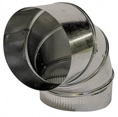 Made in USA - 8" ID Galvanized Duct Round Adjustable Elbow - 26 Gage, 12 Piece - All Tool & Supply