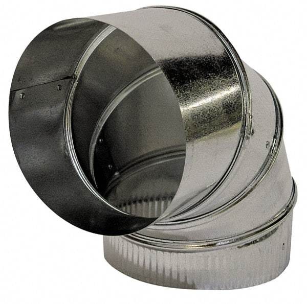 Made in USA - 16" ID Galvanized Duct Round Adjustable Elbow - 26 Gage, 4 Piece - All Tool & Supply