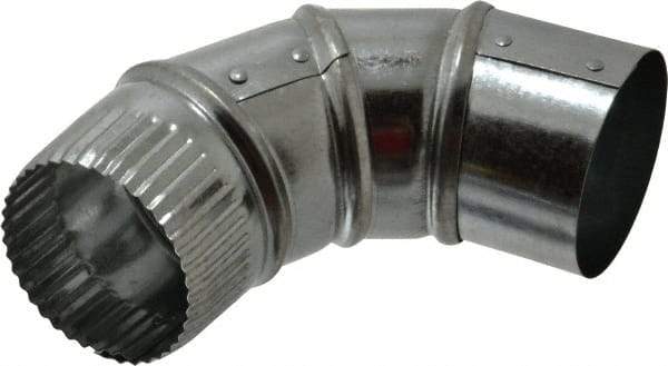 Made in USA - 3" ID Galvanized Duct Round Adjustable Elbow - 26 Gage, 30 Piece - All Tool & Supply