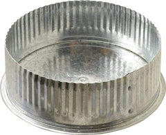 Made in USA - 6" ID Galvanized Duct Tee Cover with Crimp - Standard Gage, 30 Piece - All Tool & Supply