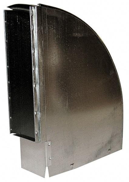 Made in USA - Galvanized Duct Flatway 90° Stack El - 10" Wide x 3-1/4" High, Standard Gage, 14 Piece - All Tool & Supply