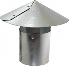 Made in USA - 3" ID Galvanized Duct Rain Cap - 28 Gage, 24 Piece - All Tool & Supply