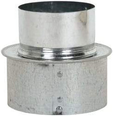 Made in USA - 4" ID Galvanized Duct Shortway Reducer without Crimp - Standard Gage, 35 Piece - All Tool & Supply