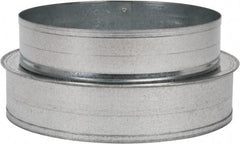 Made in USA - 8" ID Galvanized Duct Shortway Reducer without Crimp - Standard Gage, 24 Piece - All Tool & Supply