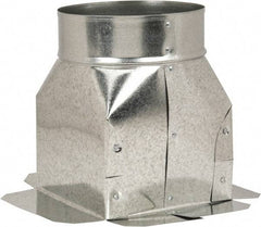 Made in USA - 6" ID Galvanized Duct Top Ceiling Box - 8" Long x 8" Wide, Standard Gage, 20 Piece - All Tool & Supply