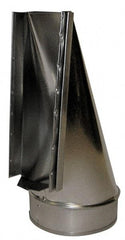 Made in USA - 6" ID Galvanized Duct End Stack Boot - 2-1/4" Long x 10" Wide, Standard Gage, 25 Piece - All Tool & Supply