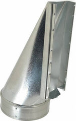 Made in USA - 6" ID Galvanized Duct End Stack Boot - 3-1/4" Long x 10" Wide, Standard Gage, 25 Piece - All Tool & Supply