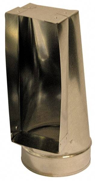 Made in USA - 6" ID Galvanized Duct End Register Boot - 12" Long x 2-1/4" Wide, Standard Gage, 30 Piece - All Tool & Supply