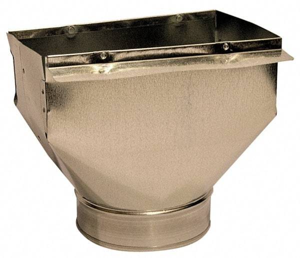 Made in USA - 6" ID Galvanized Duct Register Pan - 10" Long x 6" Wide, Standard Gage, 25 Piece - All Tool & Supply