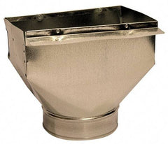 Made in USA - 6" ID Galvanized Duct Register Pan - 12" Long x 6" Wide, Standard Gage, 18 Piece - All Tool & Supply