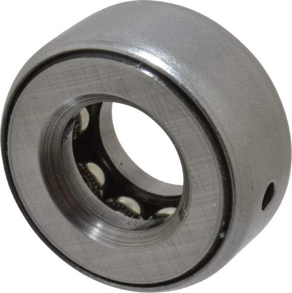 INA Bearing - 9/16" Inside x 1-7/32" Outside Diam, 9/16" Thick, Steel Ball Thrust Bearing - 5,600 Lbs. Static Capacity, 3,850 Max Pressure x Velocity - All Tool & Supply