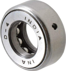 INA Bearing - 11/16" Inside x 1.344" Outside Diam, 9/16" Thick, Steel Ball Thrust Bearing - 6,700 Lbs. Static Capacity, 4,100 Max Pressure x Velocity - All Tool & Supply