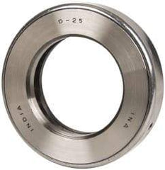 INA Bearing - 2" Inside x 3-11/32" Outside Diam, 13/16" Thick, Steel Ball Thrust Bearing - 29,000 Lbs. Static Capacity, 10,800 Max Pressure x Velocity - All Tool & Supply