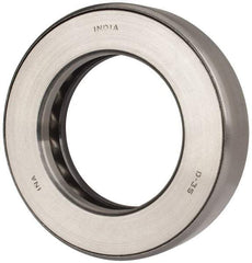 INA Bearing - 2-5/8" Inside x 4.344" Outside Diam, 1" Thick, Steel Ball Thrust Bearing - 49,000 Lbs. Static Capacity, 18,100 Max Pressure x Velocity - All Tool & Supply