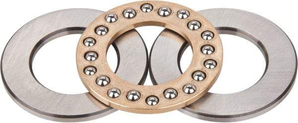 INA Bearing - 1-1/2" Inside x 2-19/32" Outside Diam, 5/8" Thick, Steel Ball Thrust Bearing - 1,340 Lbs. Static Capacity, 1,690 Max Pressure x Velocity - All Tool & Supply