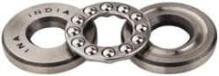 INA Bearing - 1/2" Inside x 1-7/32" Outside Diam, 9/16" Thick, Steel Ball Thrust Bearing - 3,750 Lbs. Static Capacity, 2,330 Max Pressure x Velocity - All Tool & Supply